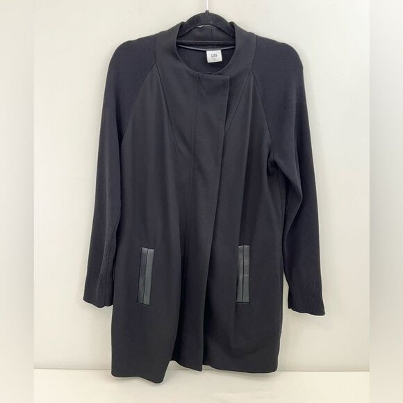 CAbi 3351 Black Tailor Ponte Knit Soft Shell Zipper Coat Jacket Size Medium - Picture 6 of 11